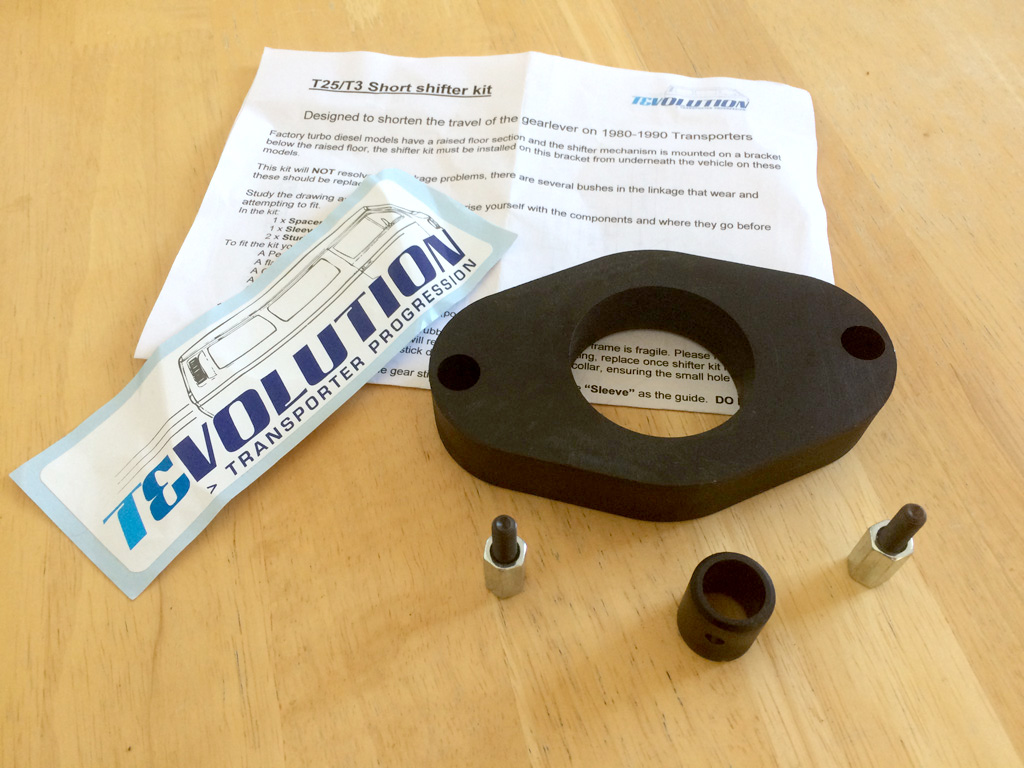 The Short Shifter Kit with instructions