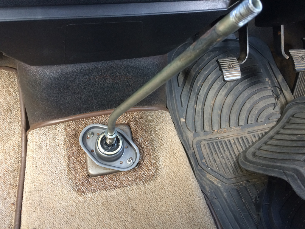 Gear knob and gaiter removed