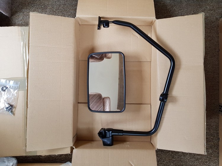 Truck mirror and bracket