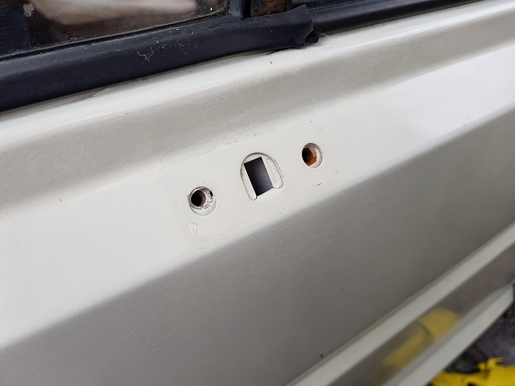 Standard holes for mirror - cleaned