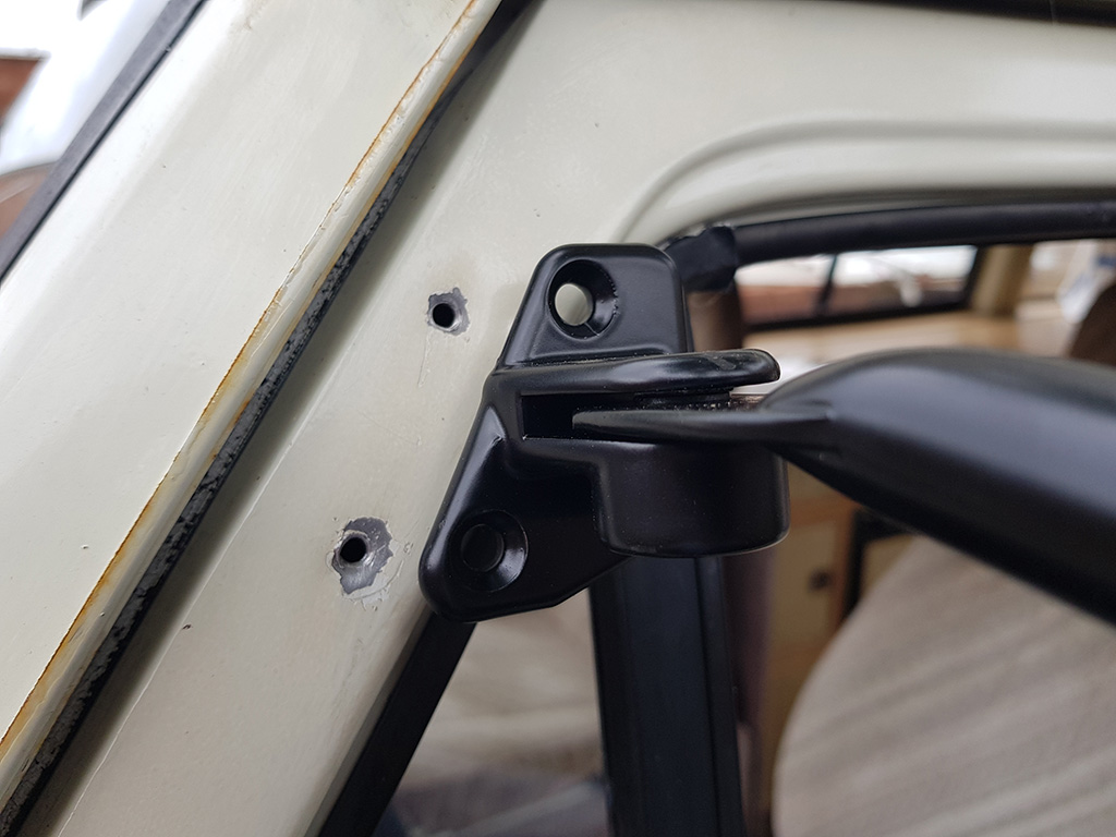 Self-tapped holes for upper bracket screws